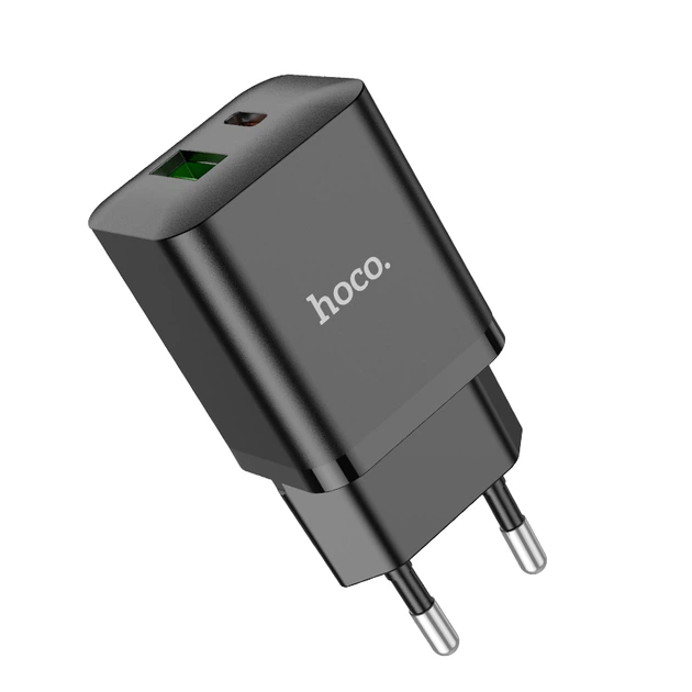 Сетевое зарядное устройство Hoco N28 Founder PD20W+QC3.0 charger Black - изображение 4