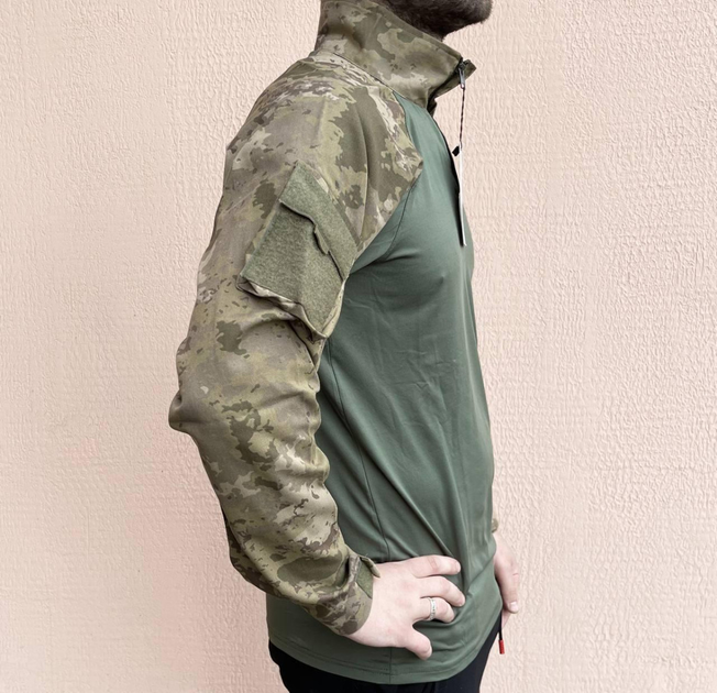 Рубашка мужская военная тактическая с липучками ВСУ (ЗСУ) Турция Ubaks Убакс 7295 XL 52 р хаки (OR.M-4363404) - изображение 2
