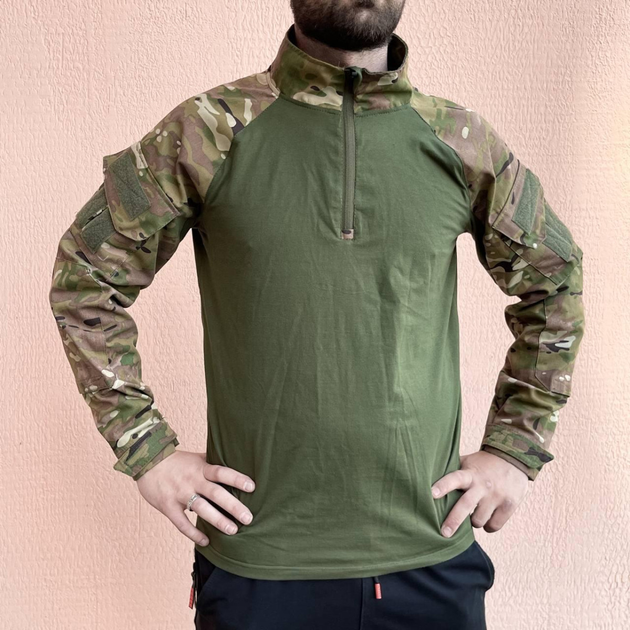 Рубашка мужская военная тактическая с липучками ВСУ (ЗСУ) Украина Ubaks Убакс Мультикам 7202 XXXL 56 р (OR.M-4388896) - изображение 1