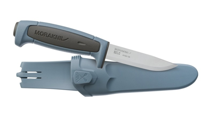 Нож из нержавеющей стали Morakniv Basic 546 Limited Edition 2022 (S) Helikon-Tex Dark Grey/Dusty Blue A - изображение 1