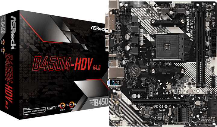 Материнская плата ASRock B450M-HDV R4.0 (sAM4, AMD B450, PCI-Ex16) - изображение 5