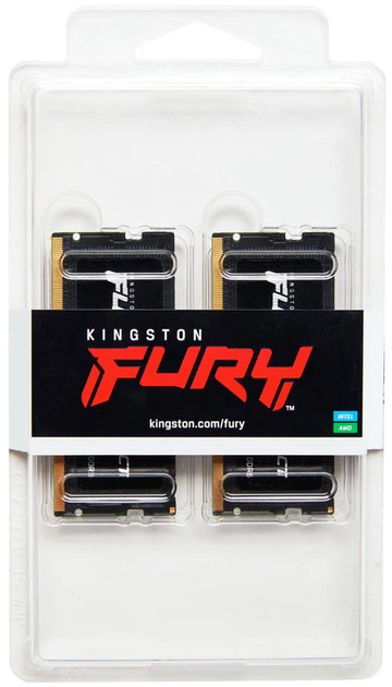 Оперативна пам'ять Kingston Fury SODIMM DDR5-4800 65536MB PC5-38400 (Kit of 2x32768) Impact 2Rx8 Black (KF548S38IBK2-64) - зображення 3