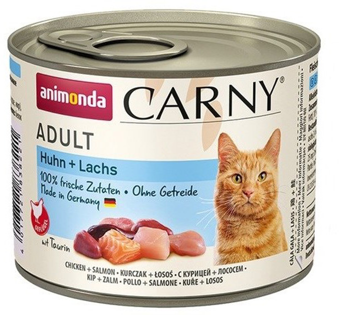 Вологий корм для котів Animonda Cat Carny Adult курка, лосось 200 г (4017721838221) - зображення 1