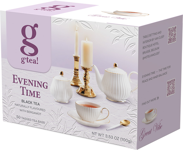 Чай чорний G'Tea! Evening Time Байховий з ароматом бергамота 2 г х 50 ...