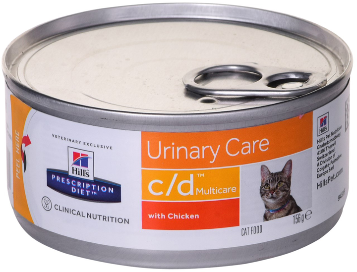 Mokra karma dla kotów Hill's PD Urinary c/d na dolegliwości przewodu moczowego, z kurczakiem 156 g (0052742945101) - obraz 1