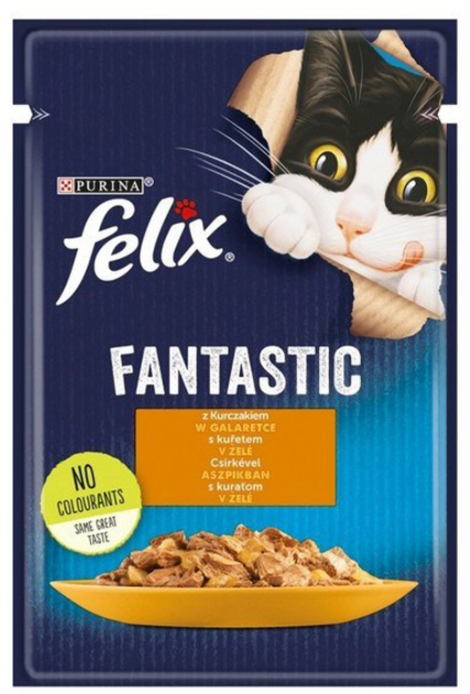 Вологий корм для котів Purina Felix Fantastic курка 85 г (7613039786659) - зображення 1