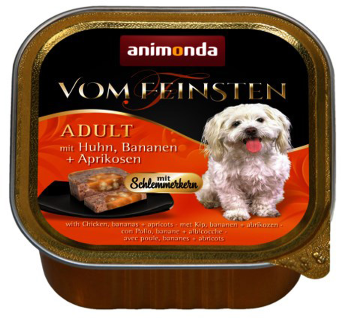 Вологий корм для собак Animonda Vom Feinsten курка, банан і сушені абрикоси 150 г (4017721826457) - зображення 1