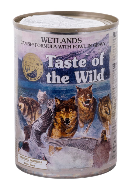 Mokra karma dla psów Taste of the Wild Wetlands z mięsem dzikiego ptactwa 390 g (0074198613403) - obraz 1