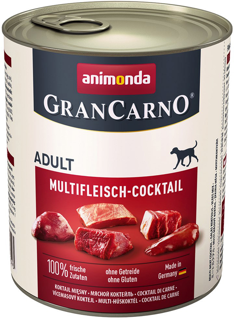Mokra karma dla psów Animonda GranCarno koktajl mięsny 800 g (4017721827393) - obraz 1