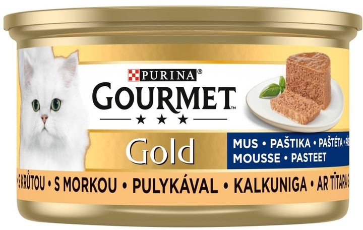 Вологий корм для котів Purina Gourmet Gold мус з індички 85 г (7613033776533) - зображення 1