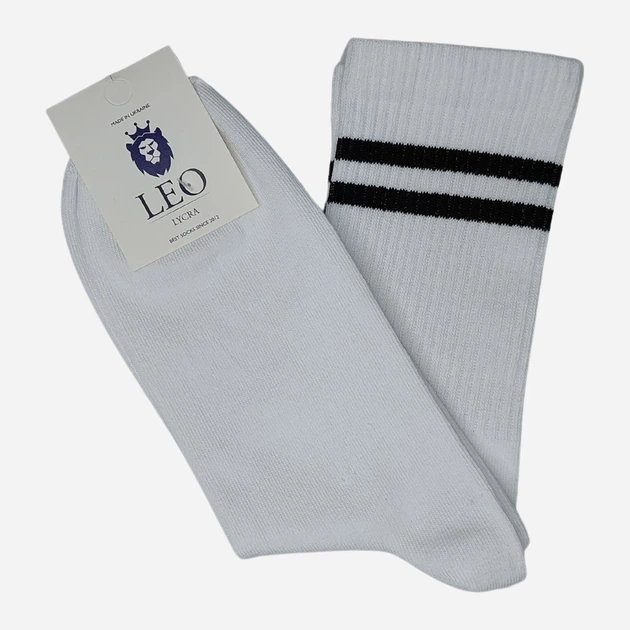 Шкарпетки чоловічі високі бавовняні Лео Теніс Sport Cotton 44-46 Білі (ROZ6400172929) - зображення 2