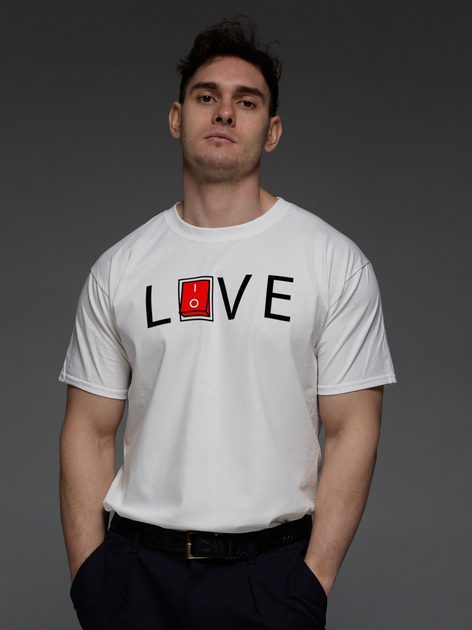 Футболка бавовняна довга чоловіча Aspirine Love on/off ASPW10001 2XL Біла з принтом від Rozetka на платформі USKIDKA Акція на Футболка бавовняна довга чоловіча Aspirine Love on/off ASPW10001 2XL Біла з принтом від Rozetka