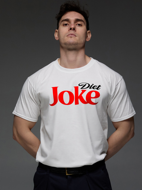 Футболка бавовняна довга чоловіча Aspirine Diet Joke ASPW10014 L Біла з принтом від Rozetka на платформі USKIDKA Акція на Футболка бавовняна довга чоловіча Aspirine Diet Joke ASPW10014 L Біла з принтом від Rozetka