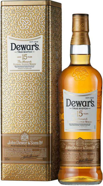 Виски Dewar's 15 лет выдержки в подарочной упаковке 1.0 л 40% ...