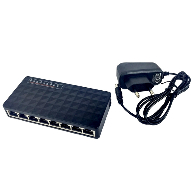 Switch Kebidumei Настольный гигабитный коммутатор 8 port 10/100 Мбит/с ...