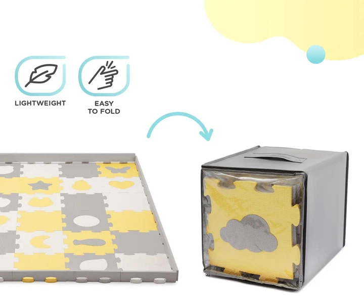 Килимок-пазл Kinderkraft Luno Shapes Yellow 30 елементів (KPLUSH00YEL0000) - зображення 8