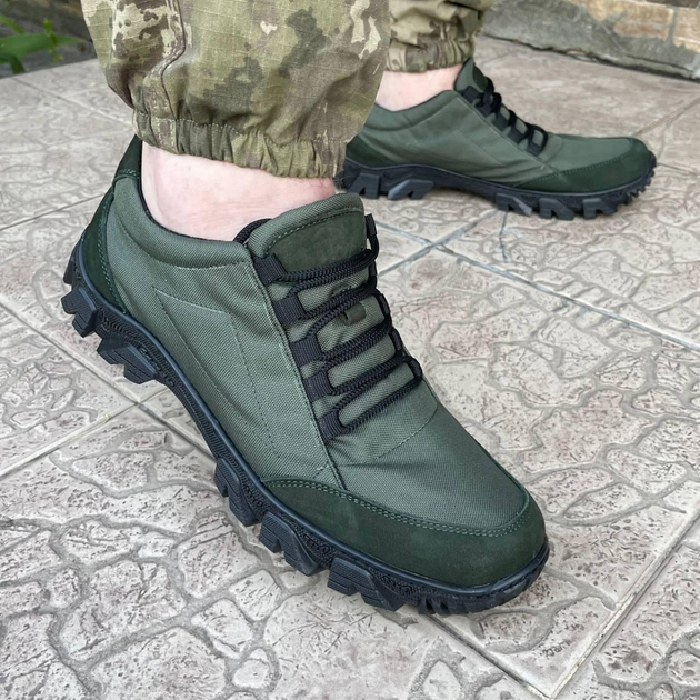 Кросівки чоловічі тактичні літні сітка ЗСУ (ЗСУ) 6993 42 р 27,5 см зелені - зображення 1