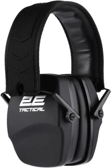Тактичні навушники пасивні 2E Defence NRR: 25 dB Black (2E-TPE016BK) - зображення 1