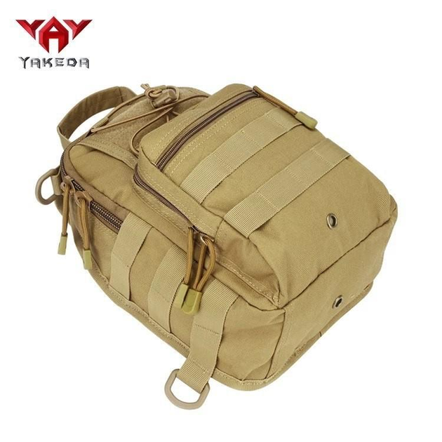 Тактична армійська сумка-рюкзак через плече Yakeda A880 Desert US Нагрудна сумка - зображення 1