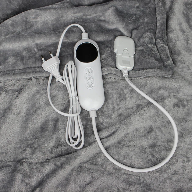 Плед ковдра з підігрівом Lesko QNS-PT 180*150 см Gray від usb від повербанку (SK-10427-49676) - зображення 6