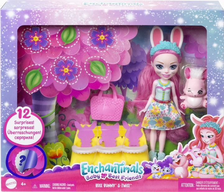 Lalka Enchantimals Baby Friends Króliczek Bree i Twist (HLK85) - obraz 2