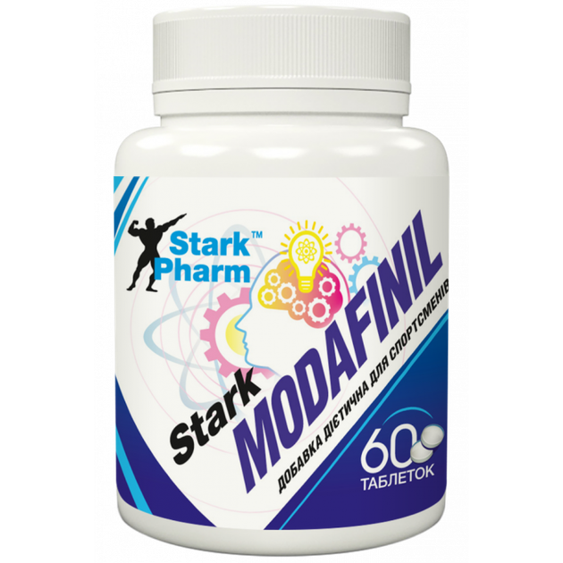 Вітаміни для мозку Stark Pharm Modafinil 100 мг 60 капсул - зображення 1