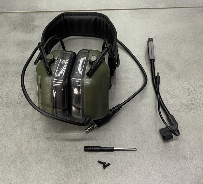 Тактичні активні навушники HD-09 для стрільби із шумозаглушенням, на голову, під шоломом, Олива - зображення 2