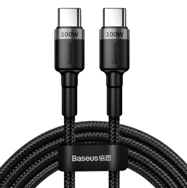 Кабель Baseus Cafule PD2.0 100W flash charging USB For Type-C cable (20V 5A) 2m (CATKLF-ALG1) - Фото 1 Кабель Baseus Cafule PD2.0 100W flash charging USB For Type-C cable (20V 5A) 2m (CATKLF-ALG1) - изображение 1