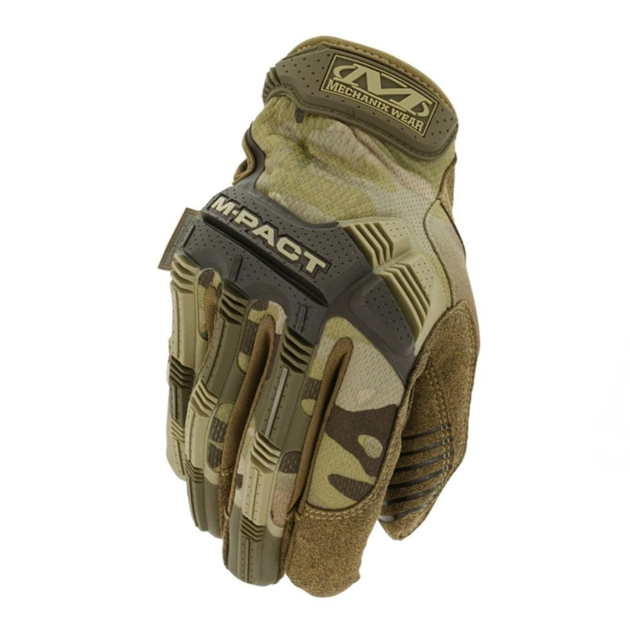 Перчатки тактические MECHANIX M-PACT GLOVES MULTICAM с защитой от ударов, Военные перчатки ВСУ XL - изображение 1