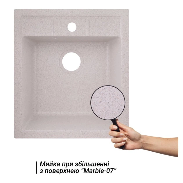 Кухонная мойка Lidz 460x515/200 MAR-07 (LIDZMAR07460515200) - изображение 3