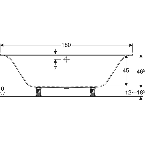 Ванна акриловая Geberit Soana Duo 180x80 554.004.01.1 + ножки - изображение 3