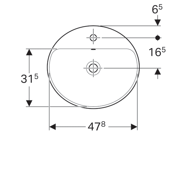 Умывальник Geberit Variform 50x45 500.713.01.2 - изображение 4
