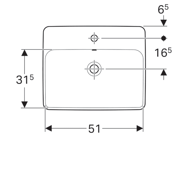 Умивальник Geberit Variform 55x45 500.741.01.2 - зображення 4