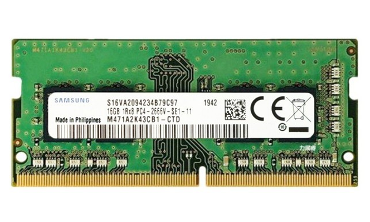 Оперативная память Samsung SODIMM DDR4 16Gb 1Rx8 2666Mhz PC4-2666V-SE1 ...