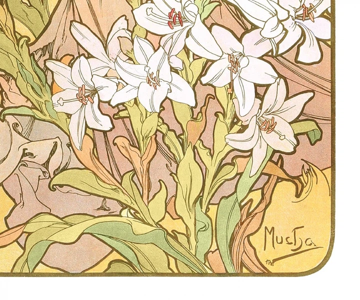 Постер CP The Flowers: Lily 1898, Альфонсо Муха 52х120 см (268) - зображення 5