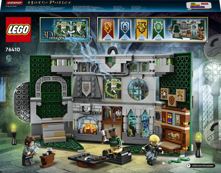 Zestaw klocków LEGO Harry Potter Flaga Slytherinu 349 elementów (76410) - obraz 10