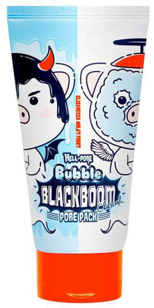 Кислородная маска для очищения пор Elizavecca Hell-Pore Bubble Blackboom Pore Pack 150 мл (8809418751601) 
