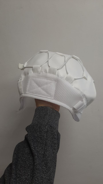 Кавер-чехол для шлема Fast-Mich с сеткой белый - изображение 2