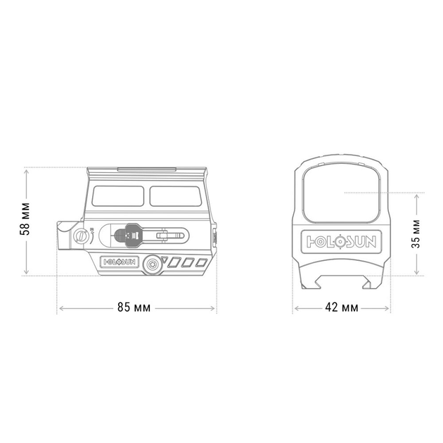 Коллиматорный прицел HOLOSUN HE512C-GD - изображение 2