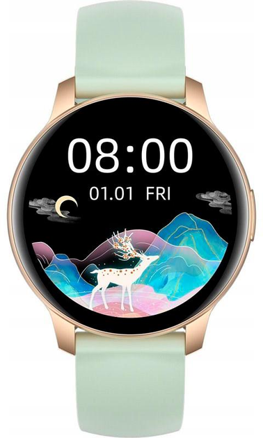 Смарт-годинник Oromed Smartwatch Oro Active Pro 1 Green/Gold (AKGOROSMA0028) - зображення 2
