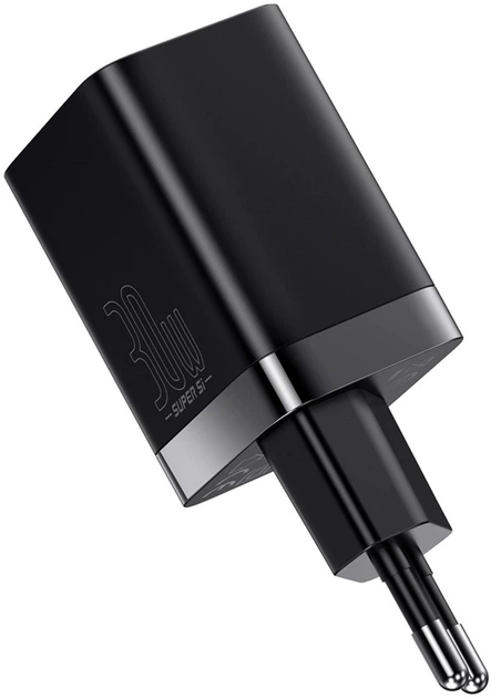 Ładowarka sieciowa Baseus Super Si Pro Quick Charger Type-C+USB 30W EU Czarna (CCSUPP-E01) - obraz 2