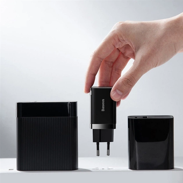 Ładowarka sieciowa Baseus Super Si Pro Quick Charger Type-C+USB 30W EU Czarna (CCSUPP-E01) - obraz 10