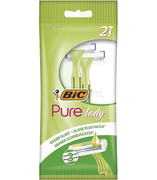 Набір бритв Bic Pure 3 Lady без змінних катриджів 2 шт (3086123221642) - зображення 1