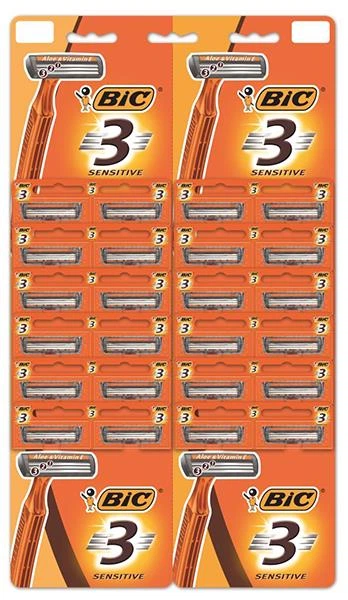 Набор бритв Bic Sensitive для чувствительной кожи 24 шт (3086126693231) - Фото 1 Набор бритв Bic Sensitive для чувствительной кожи 24 шт (3086126693231) - изображение 1