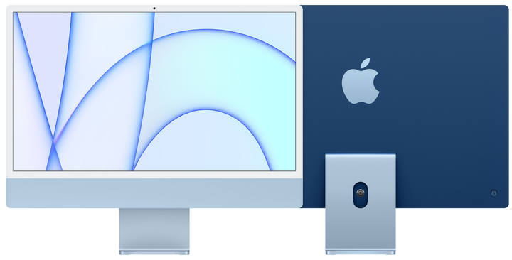 Monoblokowy Apple iMac 24" M1 4.5K 8-rdzeniowy procesor graficzny. 512 GB. niebieski (MGPL3) - obraz 1