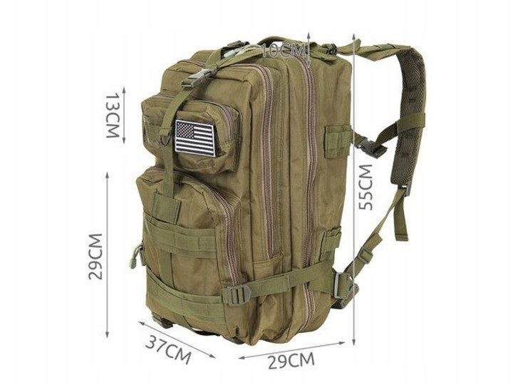 Військовий тактичний рюкзак ЗЕЛЕНИЙ ISO 35л XL - зображення 2