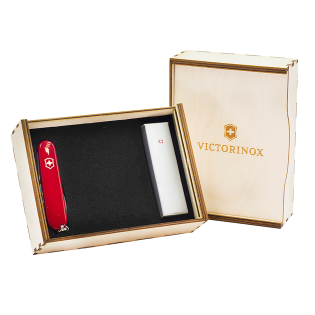 Комплект Нож Victorinox Ukraine 1.3613_T0010u + Подарочная коробка для ножа 91мм vix-2 - изображение 2