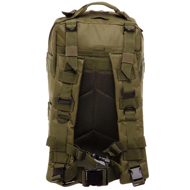 Рюкзак тактичний штурмовий 21 л 42х22х35 см нейлон Oxford 900D SILVER KNIGHT оливковий TY-7401 - зображення 3