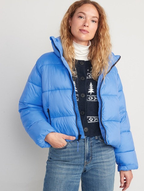 Куртка демисезонная короткая женская Old Navy 964623393 L Синяя ...