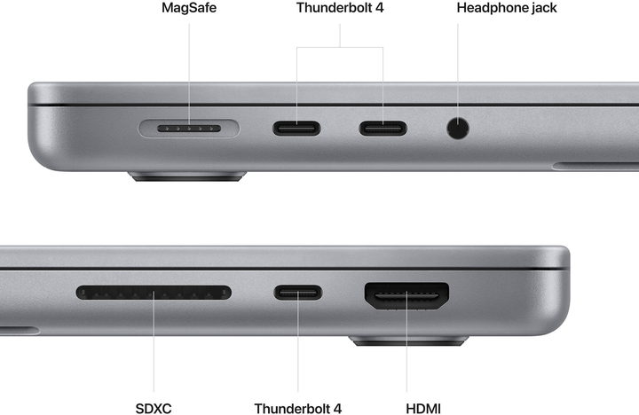Laptop Apple MacBook Pro 14" M2 Pro 512GB 2023 (MPHE3ZE/A) Space Gray - obraz 5